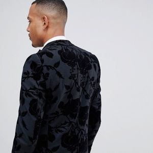 Black Velvet Mens Suit Jacket 48 Long 